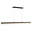 Abra Lighting Eros 2 Light Curved Acrylic Twin Bar Pendant, Black