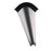 Abra Lighting Eros 2 Light Curved Acrylic Twin Bar Pendant, Black
