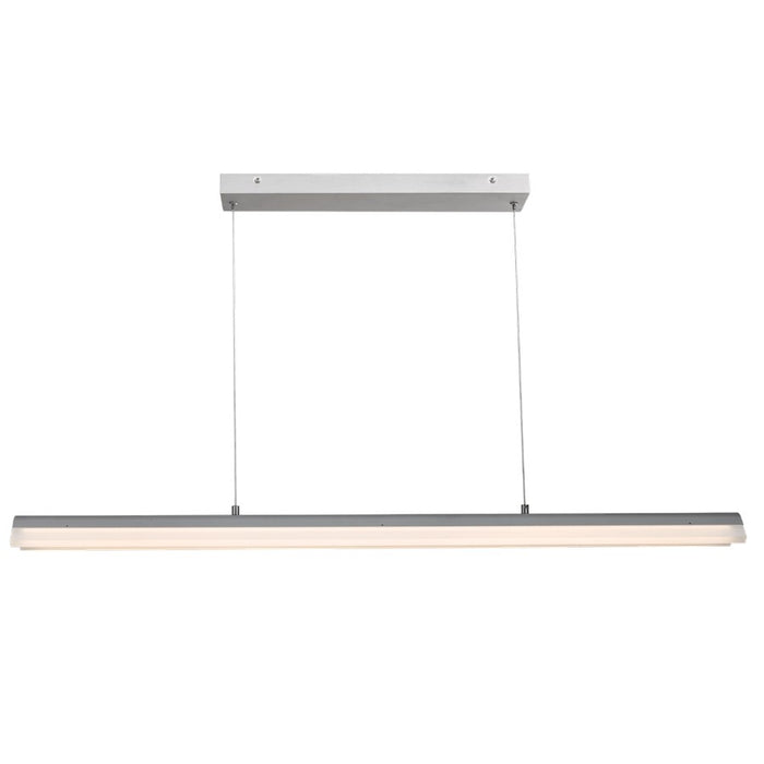 Abra Lighting Eros 2 Light Curved Acrylic Twin Bar Pendant, Silver