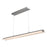 Abra Lighting Eros 2 Light Curved Acrylic Twin Bar Pendant, Silver