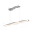 Abra Lighting Eros 2 Light Curved Acrylic Twin Bar Pendant, Silver
