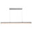 Abra Lighting Eros 2 Light Curved Acrylic Twin Bar Pendant, Silver