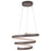 Abra Lighting Sling 46in Oval 1-Light Pendant | Industrial Bronze Aluminum and White Acrylic Diffuser | Kitchen Island & Dining | Model 10005PN-BZ-Sling