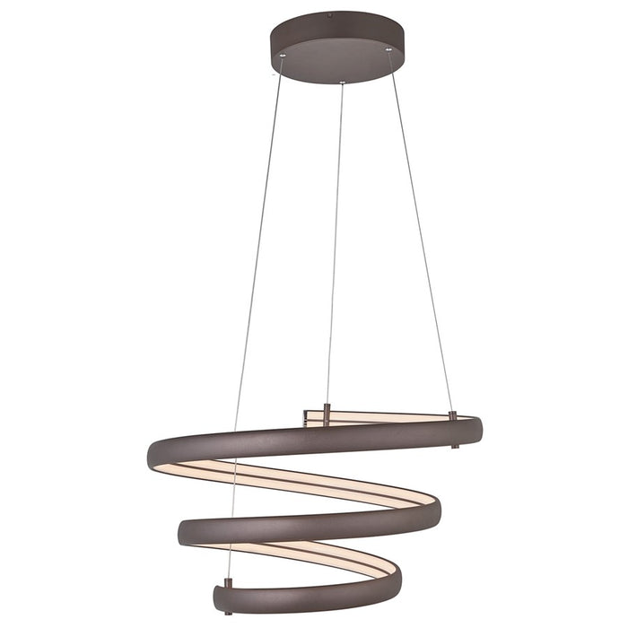 Abra Lighting Sling 46in Oval 1-Light Pendant | Industrial Bronze Aluminum and White Acrylic Diffuser | Kitchen Island & Dining | Model 10005PN-BZ-Sling