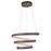 Abra Lighting Sling 46in Oval 1-Light Pendant | Industrial Bronze Aluminum and White Acrylic Diffuser | Kitchen Island & Dining | Model 10005PN-BZ-Sling