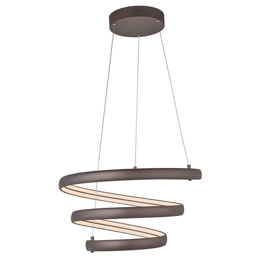 Abra Lighting Sling 46in Oval 1-Light Pendant | Industrial Bronze Aluminum and White Acrylic Diffuser | Kitchen Island & Dining | Model 10005PN-BZ-Sling