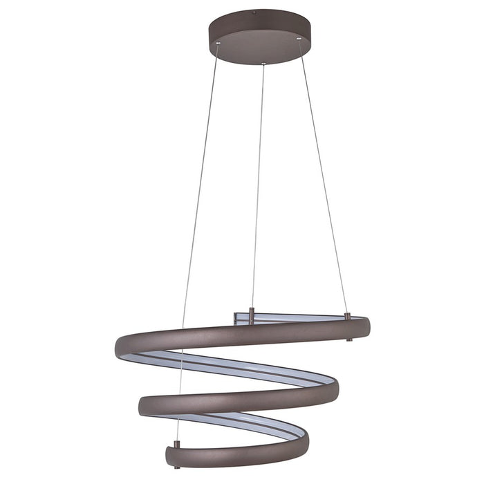 Abra Lighting Sling 46in Oval 1-Light Pendant | Industrial Bronze Aluminum and White Acrylic Diffuser | Kitchen Island & Dining | Model 10005PN-BZ-Sling