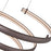 Abra Lighting Sling 46in Oval 1-Light Pendant | Industrial Bronze Aluminum and White Acrylic Diffuser | Kitchen Island & Dining | Model 10005PN-BZ-Sling