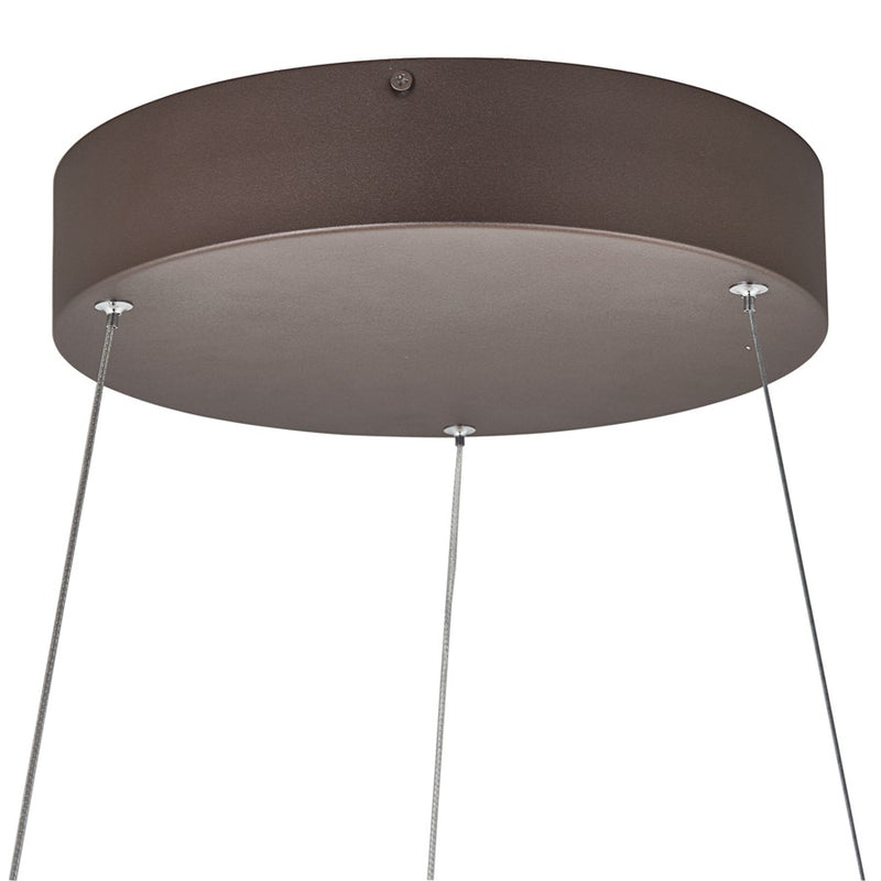 Abra Lighting Sling 46in Oval 1-Light Pendant | Industrial Bronze Aluminum and White Acrylic Diffuser | Kitchen Island & Dining | Model 10005PN-BZ-Sling