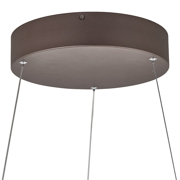Abra Lighting Sling 46in Oval 1-Light Pendant | Industrial Bronze Aluminum and White Acrylic Diffuser | Kitchen Island & Dining | Model 10005PN-BZ-Sling