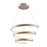Abra Lighting Sling 1 Light Oval Spring Pendant, Titanium Silver