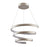 Abra Lighting Sling 1 Light Oval Spring Pendant, Titanium Silver