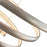 Abra Lighting Sling 1 Light Oval Spring Pendant, Titanium Silver