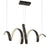 Abra Lighting Sling 2 Light Linear Spring Pendant, Black