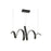 Abra Lighting Sling 2 Light Linear Spring Pendant, Black