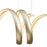 Abra Lighting Sling 2 Light Linear Spring Pendant, Silver