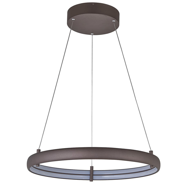 Abra Lighting Sling 1 Light Small Dual LED Ring Pendant, Bronze
