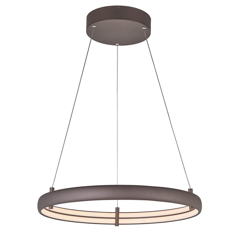 Abra Lighting Sling 1 Light Small Dual LED Ring Pendant, Bronze