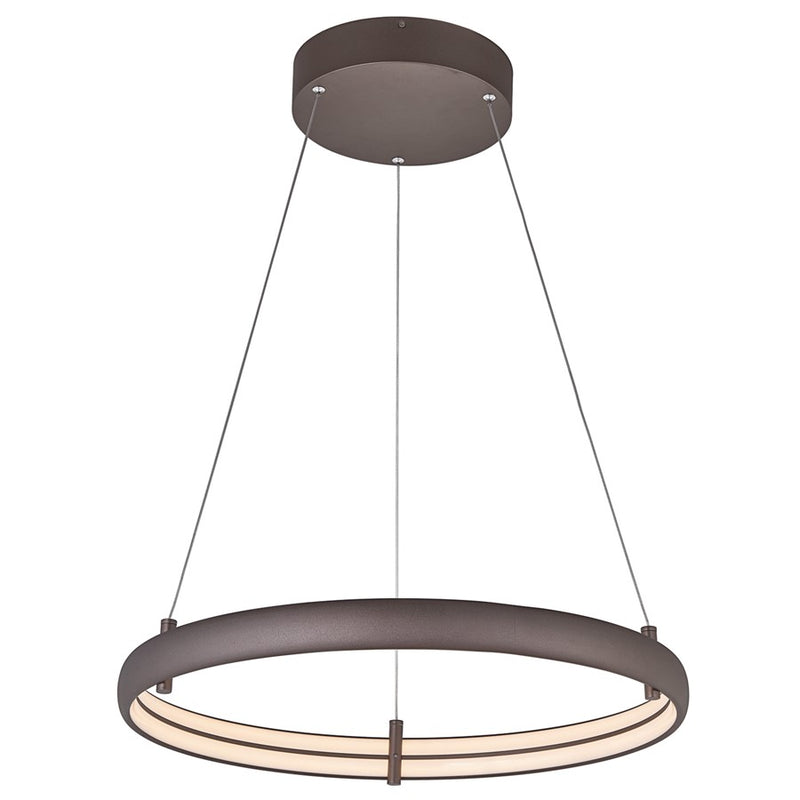 Abra Lighting Sling 1 Light Small Dual LED Ring Pendant, Bronze
