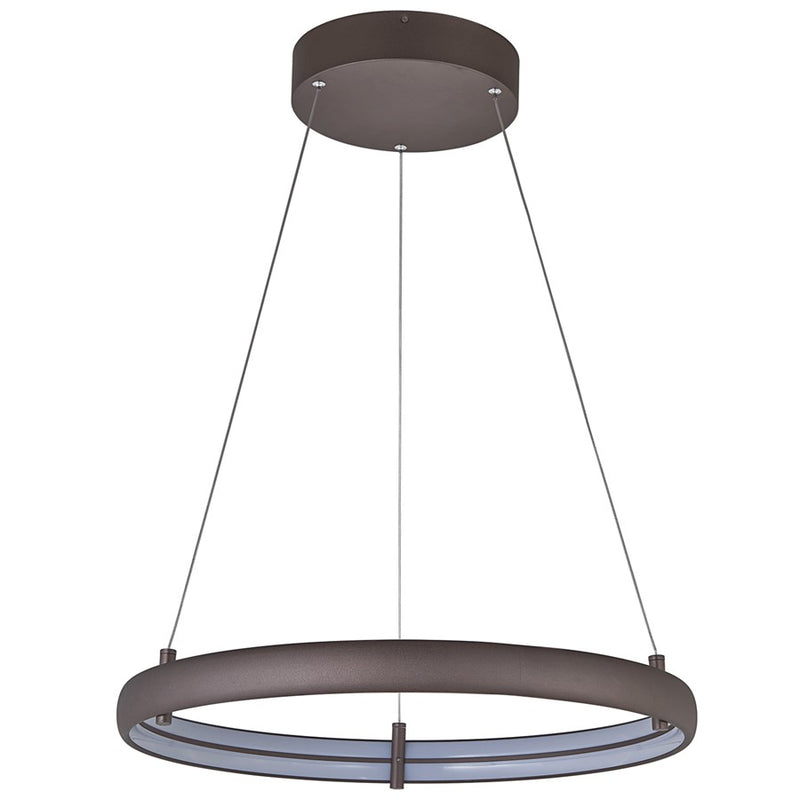 Abra Lighting Sling 1 Light Small Dual LED Ring Pendant, Bronze