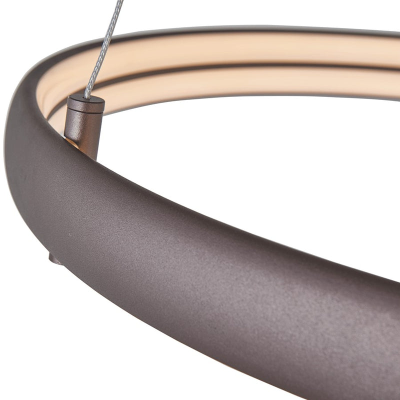 Abra Lighting Sling 1 Light Small Dual LED Ring Pendant, Bronze