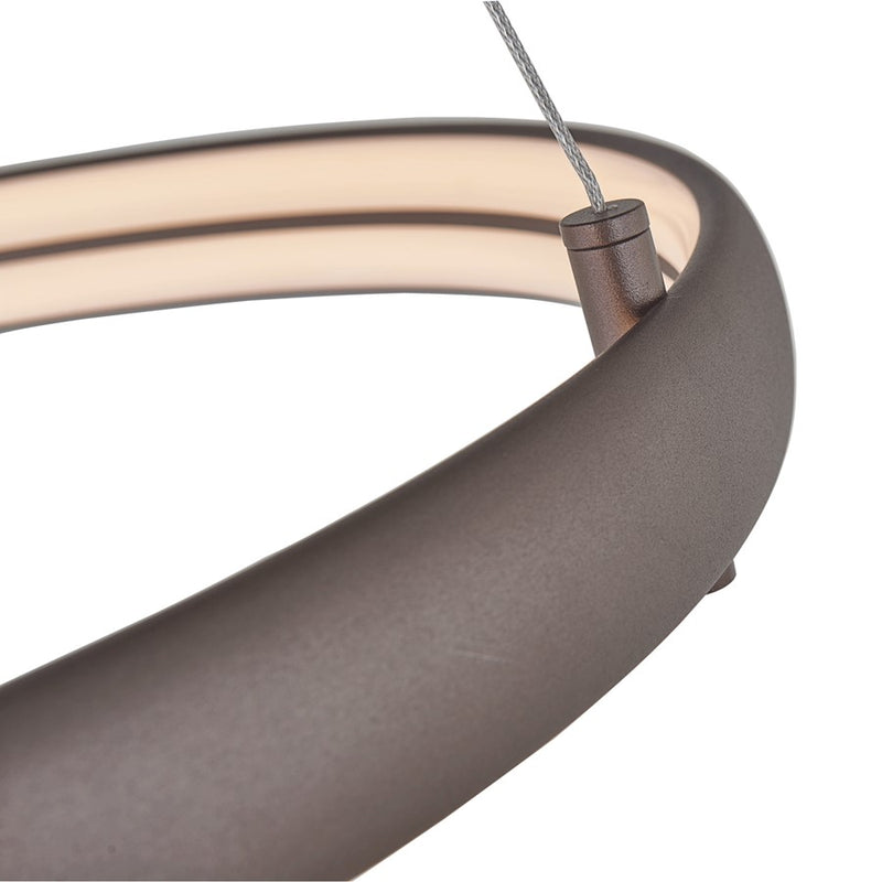 Abra Lighting Sling 1 Light Small Dual LED Ring Pendant, Bronze