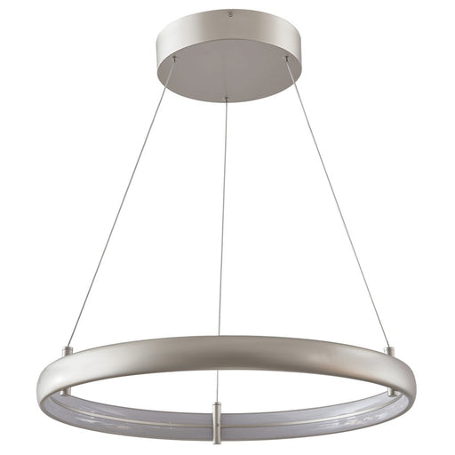 Abra Lighting Sling 1 Light Small Dual LED Ring Pendant, Silver