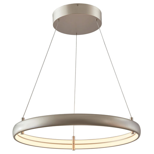 Abra Lighting Sling 1 Light Small Dual LED Ring Pendant, Silver
