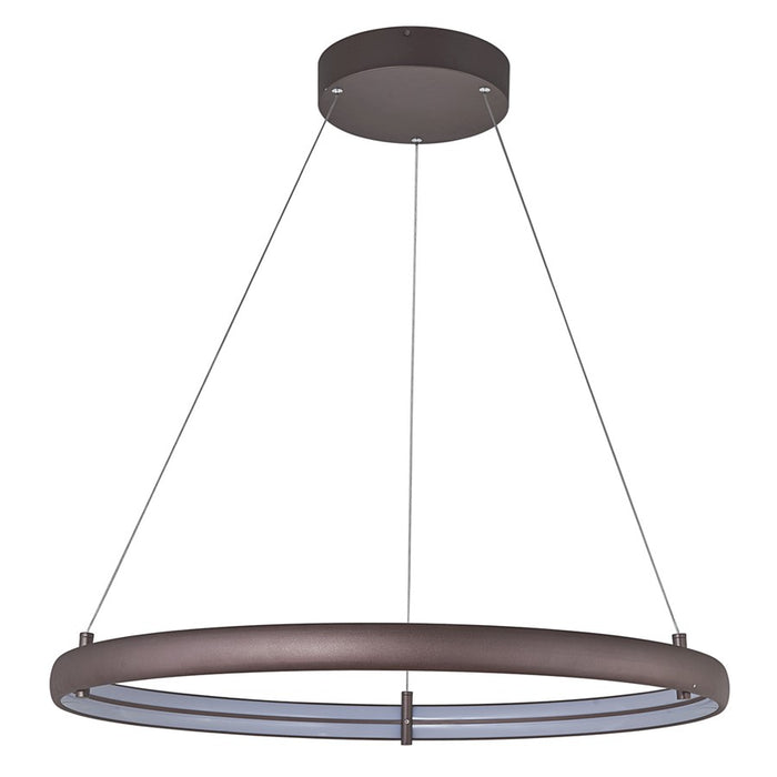 Abra Lighting Sling 1 Light Medium Dual LED Ring Pendant, Bronze