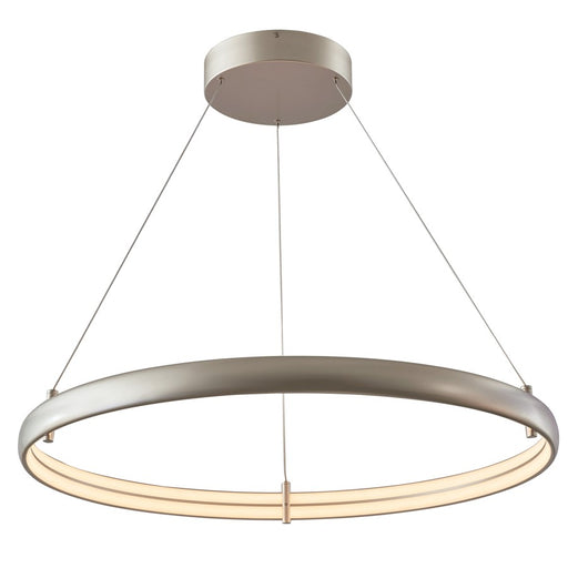 Abra Lighting Sling 1 Light Medium Dual LED Ring Pendant, Silver