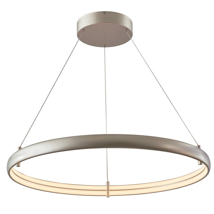 Abra Lighting Sling 1 Light Medium Dual LED Ring Pendant, Silver