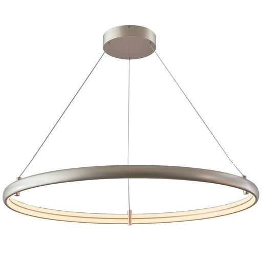 Abra Lighting Sling 1 Light Large Dual LED Ring Pendant, Silver