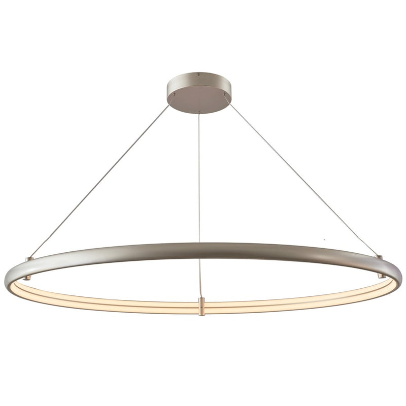 Abra Lighting Sling 1 Light XLarge Dual LED Ring Pendant, Silver
