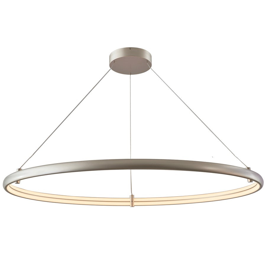 Abra Lighting Sling 1 Light XLarge Dual LED Ring Pendant, Silver