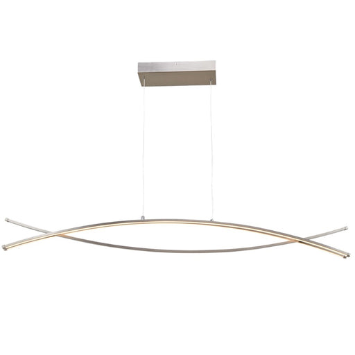 Abra Lighting Wishbone 3Lt Crossed Frame Pendant, Nickel - 10016PN-BN-WISHBONE