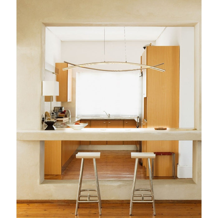 Abra Lighting Wishbone 3 Light Crossed Frame Pendant, Nickel