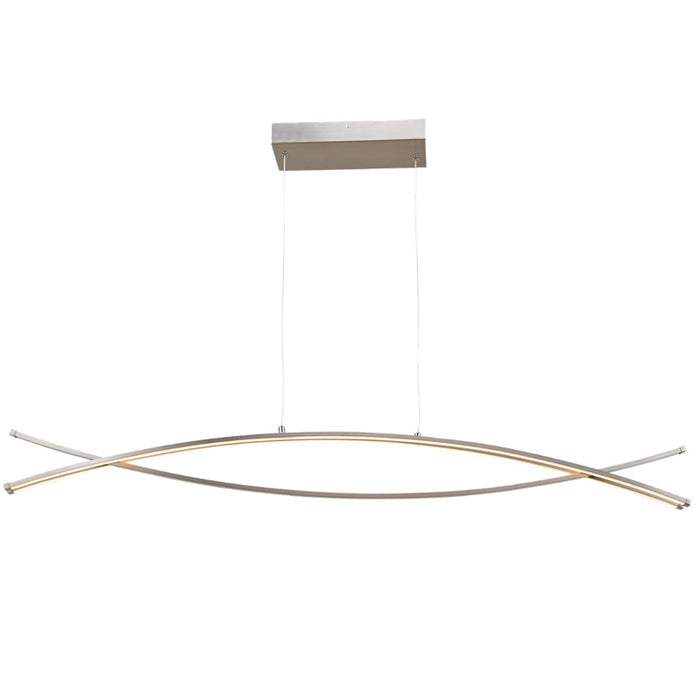 Abra Lighting ORB 1 Light Linear Bar Pendant/Opal Orb, Aluminum