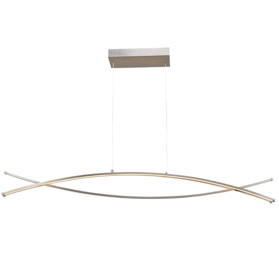 Abra Lighting ORB 1 Light Linear Bar Pendant/Opal Orb, Aluminum