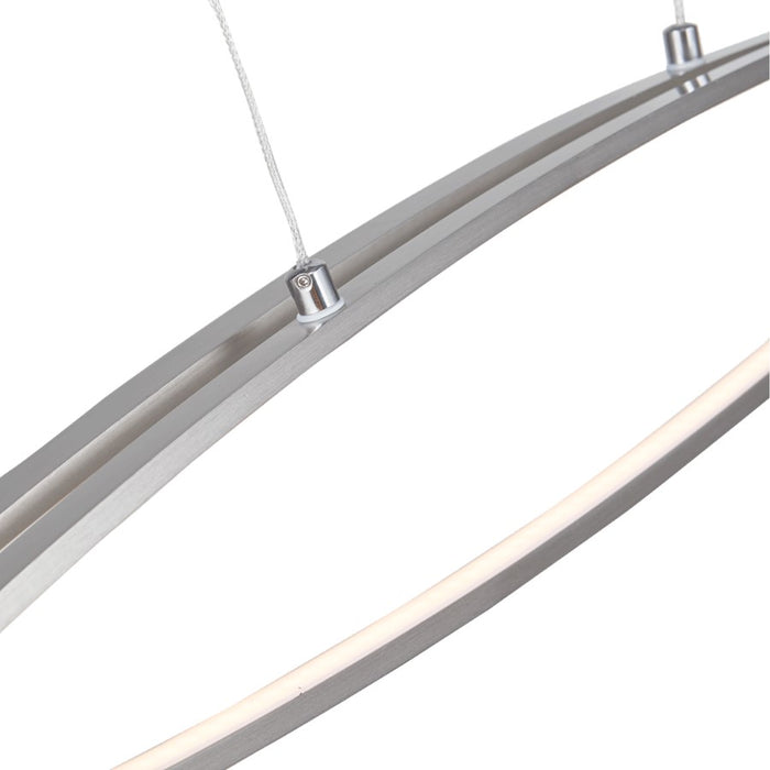 Abra Lighting ORB 1 Light Linear Bar Pendant/Opal Orb, Aluminum