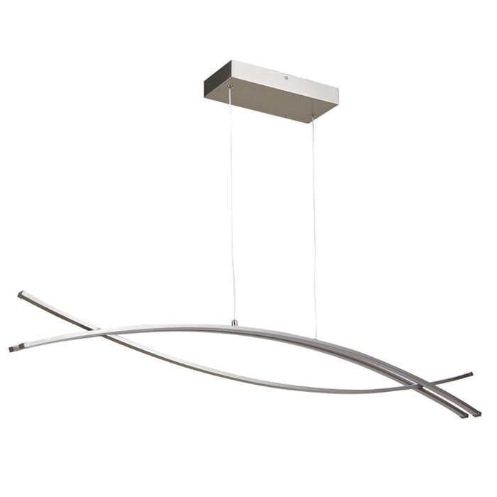 Abra Lighting ORB 1 Light Linear Bar Pendant/Opal Orb, Aluminum