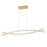 Abra Lighting Wishbone 3Lt Crossed Frame Pendant, Gold - 10016PN-GLD-WISHBONE
