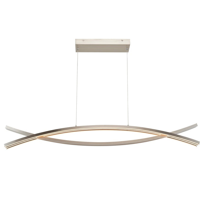 Abra Lighting Wishbone 5Lt Crossed Frame Pendant, Nickel - 10017PN-BN-WISHBONE