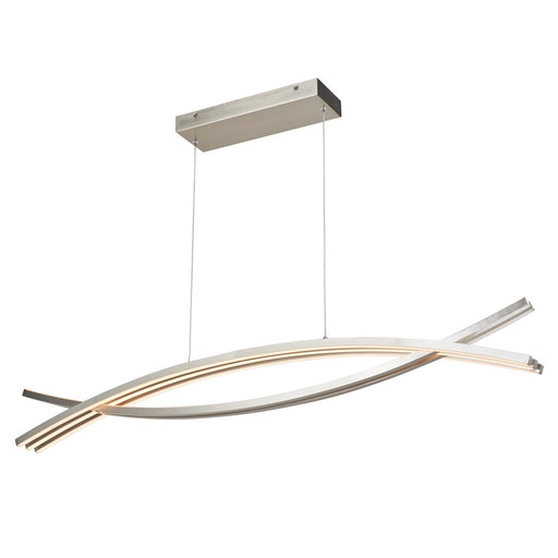 Abra Lighting Wishbone 5 Light Crossed Frame Pendant, Nickel