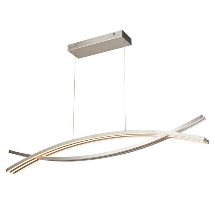 Abra Lighting Wishbone 5 Light Crossed Frame Pendant, Nickel