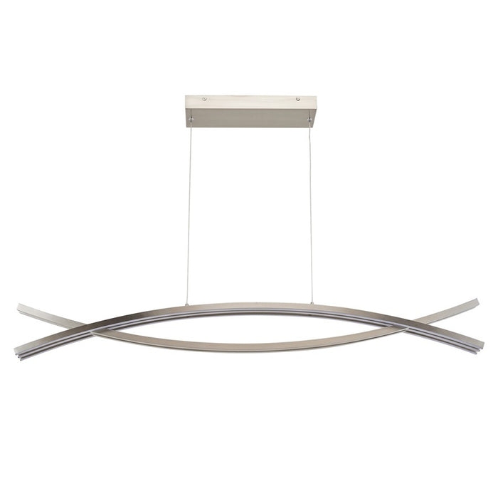 Abra Lighting Wishbone 5 Light Crossed Frame Pendant, Nickel