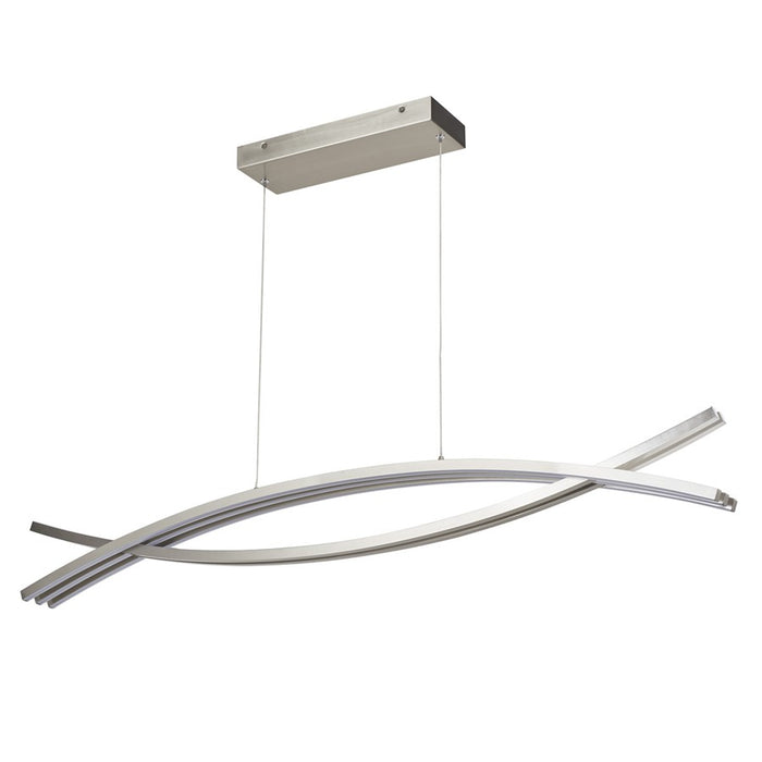 Abra Lighting Wishbone 5 Light Crossed Frame Pendant, Nickel