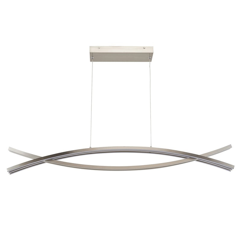 Abra Lighting Wishbone 5 Light Crossed Frame Pendant, Nickel