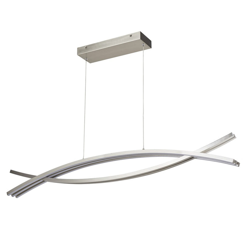 Abra Lighting Wishbone 5 Light Crossed Frame Pendant, Nickel