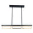 Abra Lighting Pane 3 Light Framed Pendant/Frost, Black/Bronze