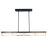 Abra Lighting Pane 4 Light Framed Pendant/Frost, Black/Bronze